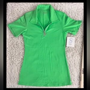 SOFIBELLA LADY GOLF POLO GREEN SHIRT WOMEN SIZE XS SHORT SLEEVE NEW MSRP $69.00